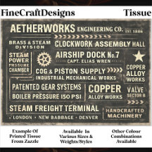 Steampunk Industriell Typsnitts skylt FA5 Decoupag