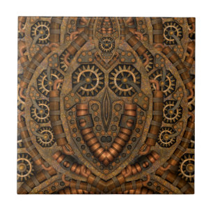Steampunk industriellt vintageurverk kakelplatta
