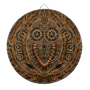 Steampunk industriellt vintageurverk piltavla