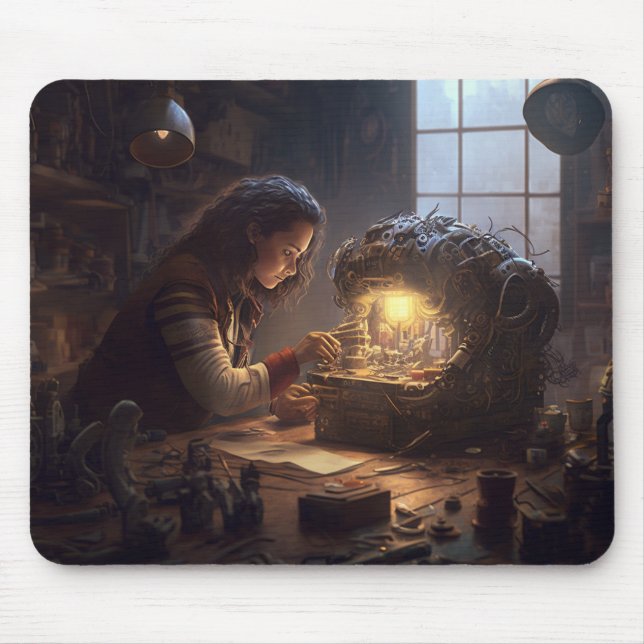 steampunk ingenjör musmatta (Framsidan)