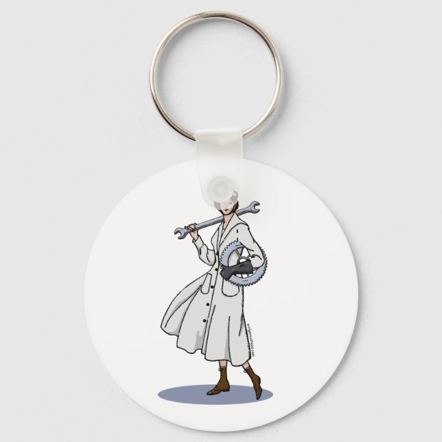 Steampunk Ingenjör Nyckelring (Framsida)