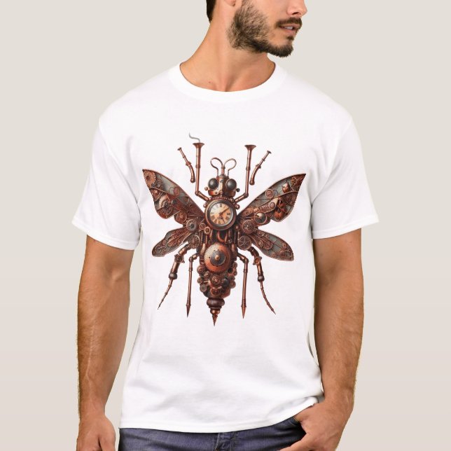 Steampunk Insekter design T-Shirt (Framsida)