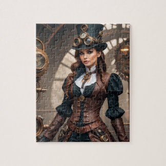 Steampunk Inspired Graphic Jigszle Puzzle Pussel