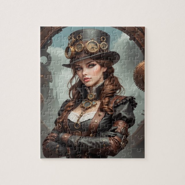 Steampunk Inspired Graphic Jigszle Puzzle Pussel (Vertikal)