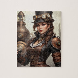 Steampunk Inspired Graphic Jigszle Puzzle Pussel