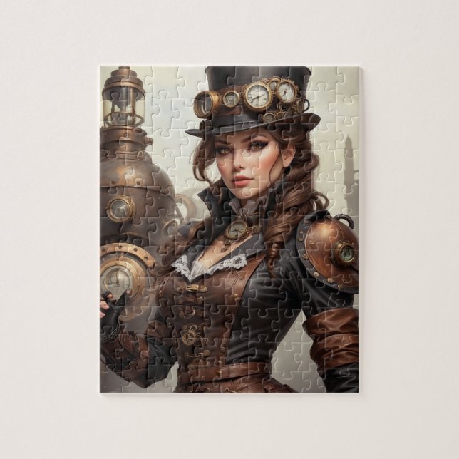 Steampunk Inspired Graphic Jigszle Puzzle Pussel (Vertikal)