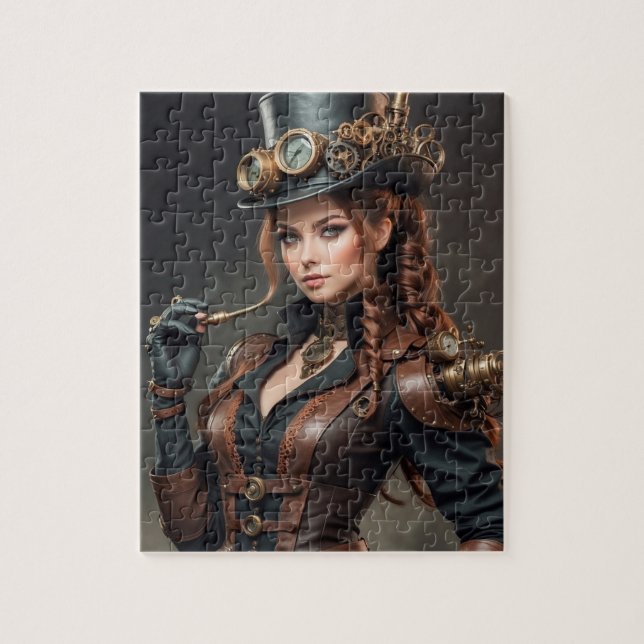 Steampunk Inspired Graphic Jigszle Puzzle Pussel (Vertikal)