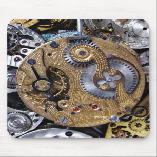 Steampunk inspirerade musen vadderar! musmatta