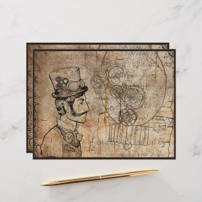 Steampunk Inventor Top hat Scientist Clockwork (Fram/Back In Situ)