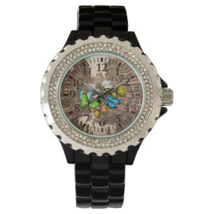 Steampunk Iridescent Butterflies Armbandsur