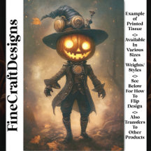 Steampunk Jack Lantern Male Wizard AB2 Decoupage