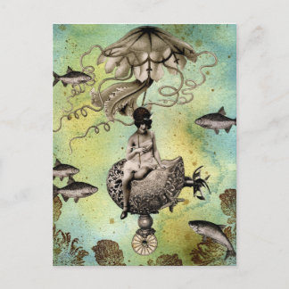 Steampunk Jellyfish Vykort