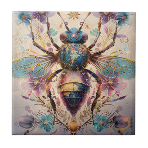 Steampunk Jewel Beetle Fantasykonst (1) Kakelplatta