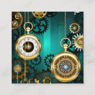 Steampunk Jewelry Watch on a Grönt Background