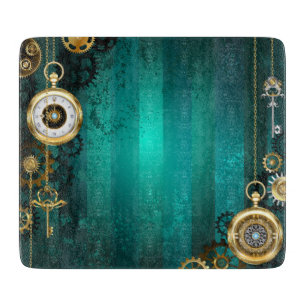 Steampunk Jewelry Watch on a Grönt Background