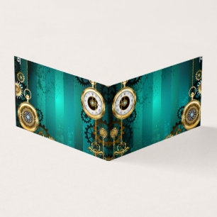 Steampunk Jewelry Watch on a Grönt Background Kort