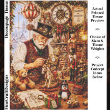 Steampunk jul leksaksverkstad FV4 decoupage
