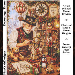Steampunk jul leksaksverkstad FV4 decoupage