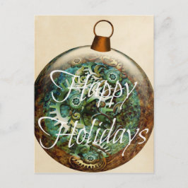 Steampunk jul Ornament Helg Vykort