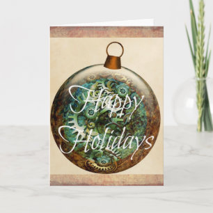 Steampunk jul Ornament Helgkort