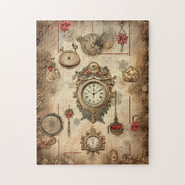 Steampunk jul Puzzle Pussel (Vertikal)