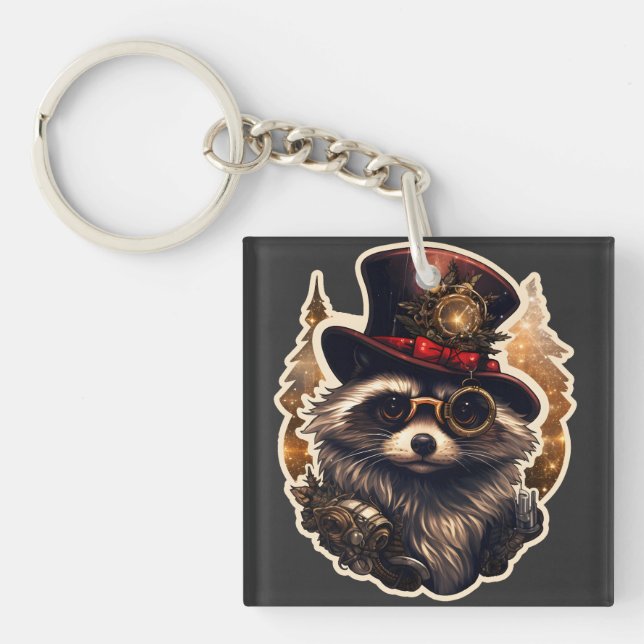 Steampunk jul Raccoon (Framsidan)