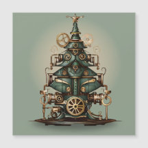 Steampunk Julgran Vintage Retro Stil