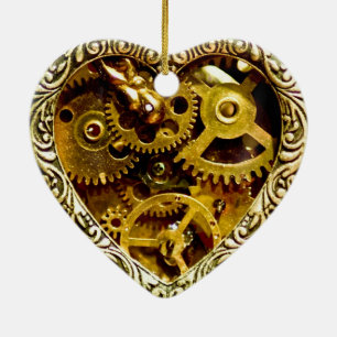 Steampunk Julgransprydnad Keramik