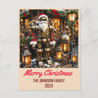 Steampunk Jultomten - God jul Helg Vykort