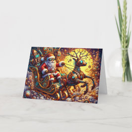 Steampunk Jultomten Helgkort