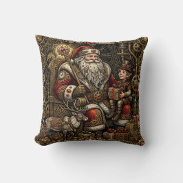 Steampunk Jultomtes verkstad  Kudde