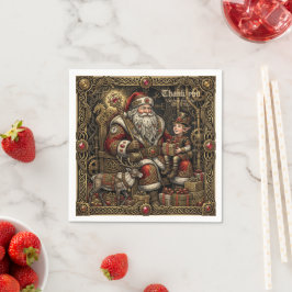 Steampunk Jultomtes verkstad Pappersservett