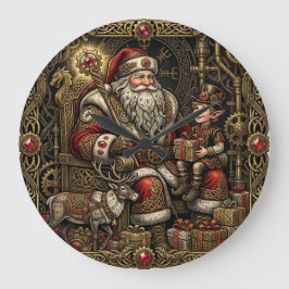 Steampunk Jultomtes verkstad  Stor Klocka