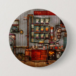 Steampunk - kaffe - företagskaffebryggaren knapp