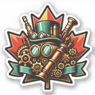 Steampunk Kanada-dagen Klistermärken