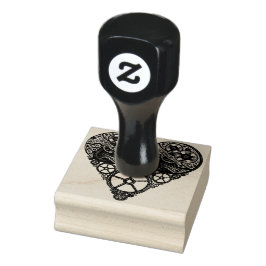 Steampunk Kärlek Heart Stämpel