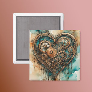 Steampunk Kärlek Valentine Magnet