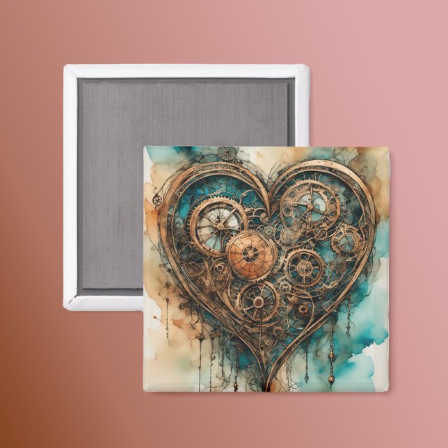 Steampunk Kärlek Valentine Magnet (Skapare uppladdad)