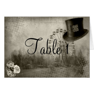Steampunk karnevaltop hat som gifta sig hälsningskort