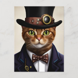 Steampunk Kat vykort
