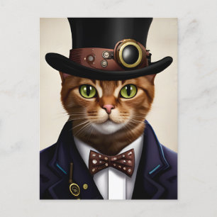 Steampunk Kat vykort