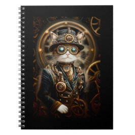 Steampunk Katt i formell enhetlig G4R journal Anteckningsbok