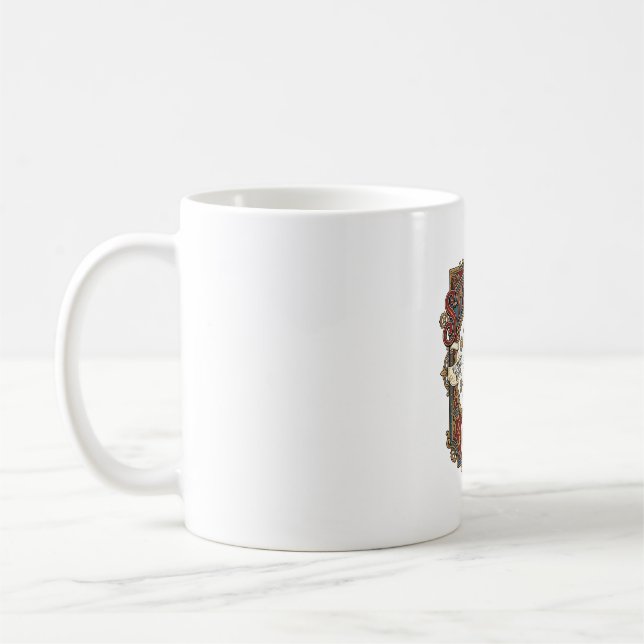 Steampunk Katt Katt Steampunk Vintage Kaffemugg (Vänster)