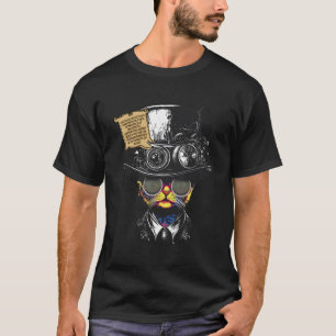 Steampunk katt vid svetsning av geléer för kvinnor t shirt