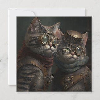 Steampunk katter kort