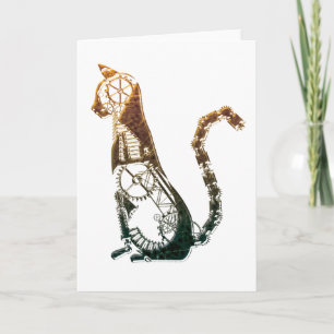 Steampunk kattkort kort