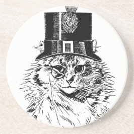 Steampunk kattkustfartyg, kattunge i top hat underlägg