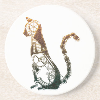 Steampunk kattkustfartyg underlägg sandsten