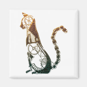Steampunk kattmagnet magnet