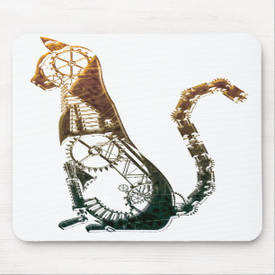 Steampunk kattmousepad musmatta